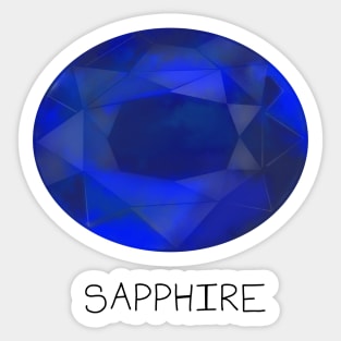 Sapphire Crystal September Birthstone Sticker